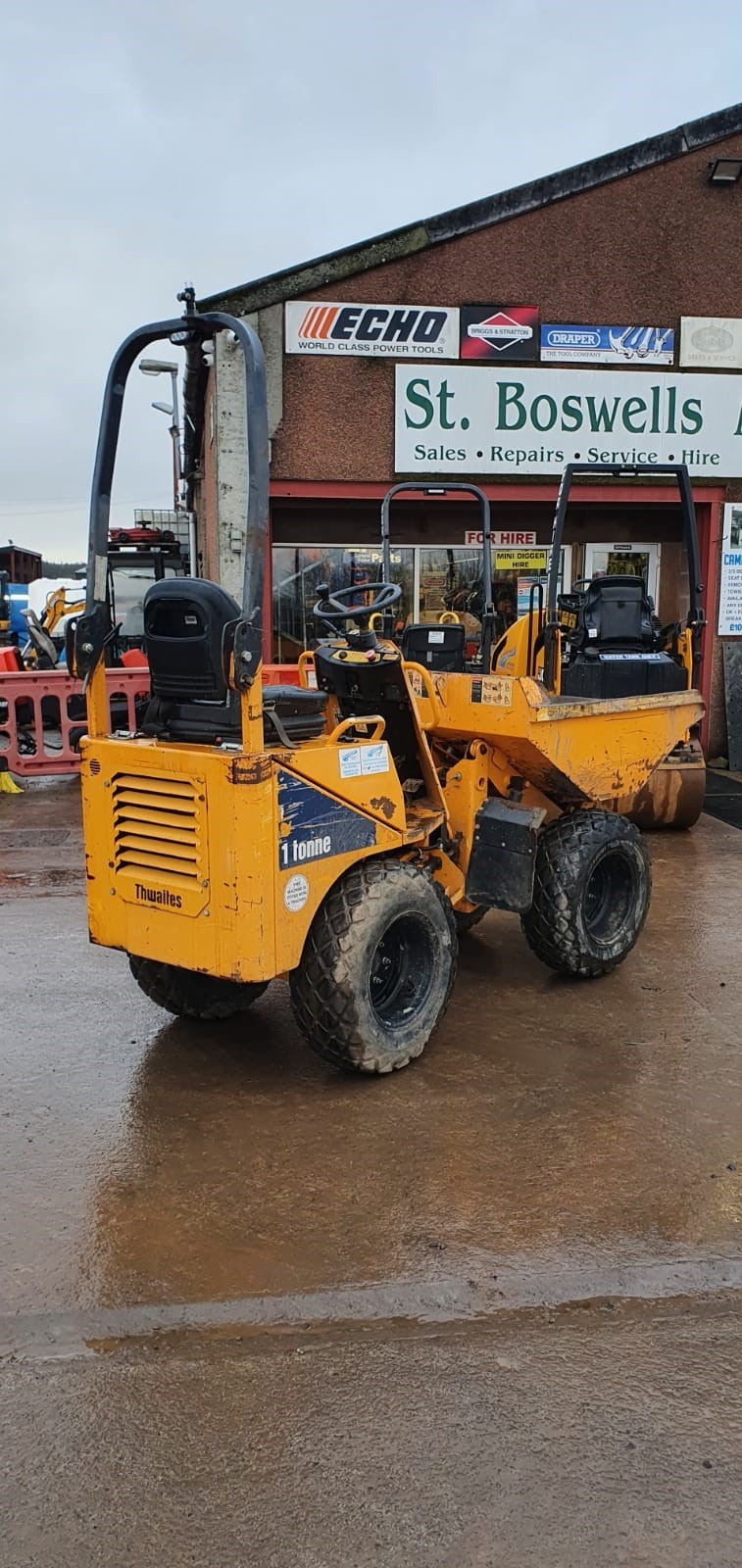 Lot 13c Thwaites 1t Hi Tip Skip Loader Dumper Area St Boswells