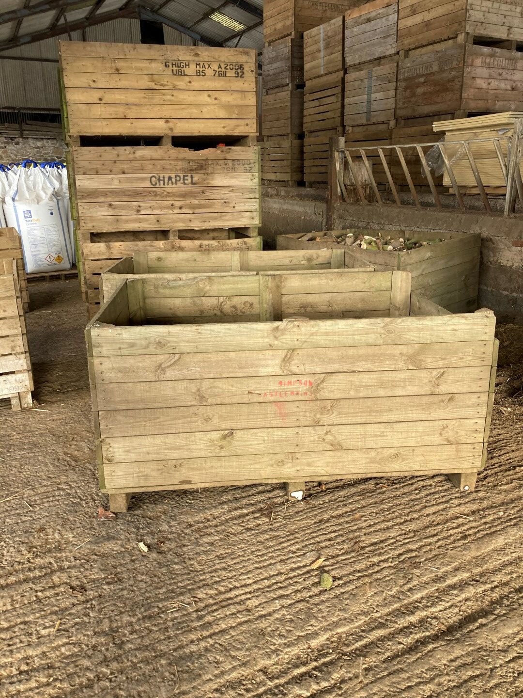Lot 313 20 x Wooden Potato Boxes Area North Berwick SOLD Border
